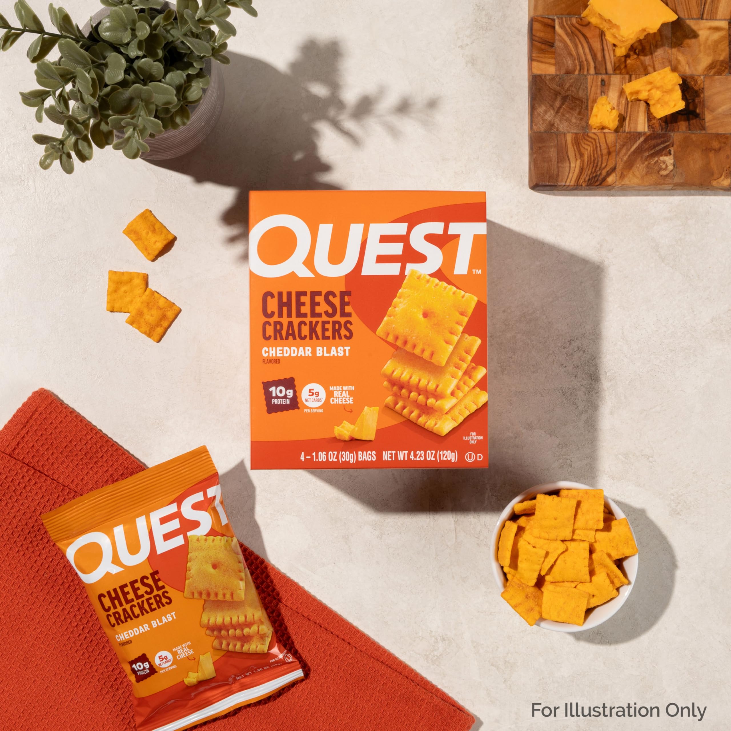 Amazon | Quest Nutrition チーズクラッカー チェダーブラスト 高